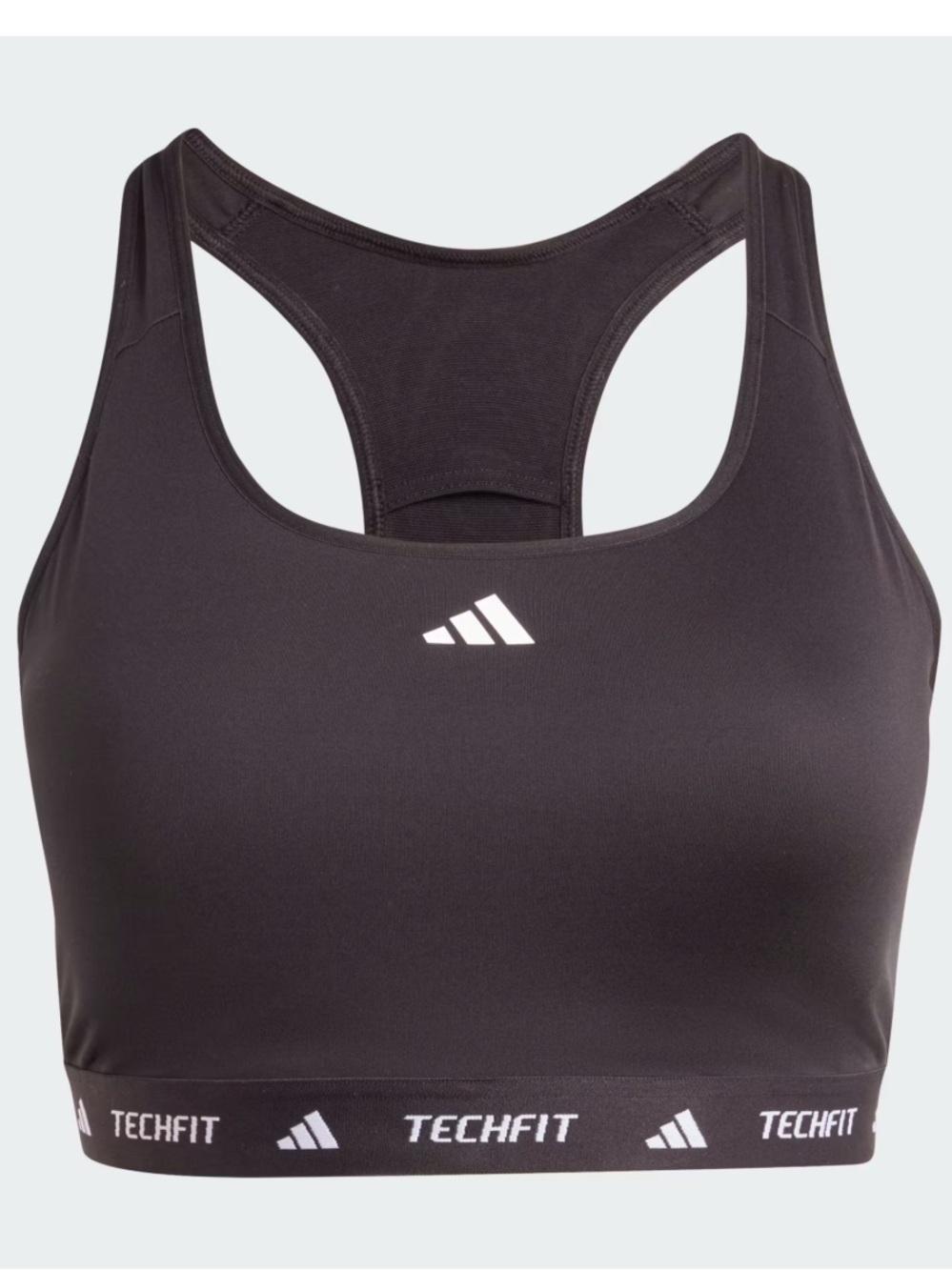 NWT Adidas TECHFIT Plus Size Sports Bra Black 3X Training Racerback